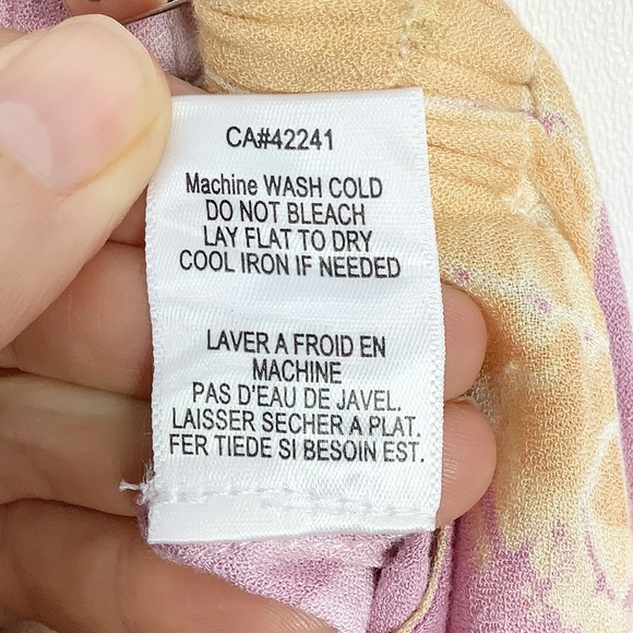 Young Fabulous & Broke Wide Leg Fauna Pants Boho Hippie Tie Dye Palazzo XS - Picture 12 of 12